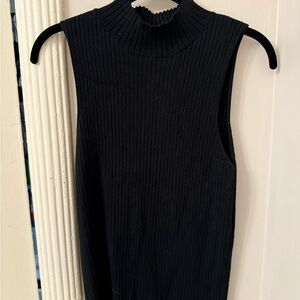 Madewell Black Ribbed Knit Top